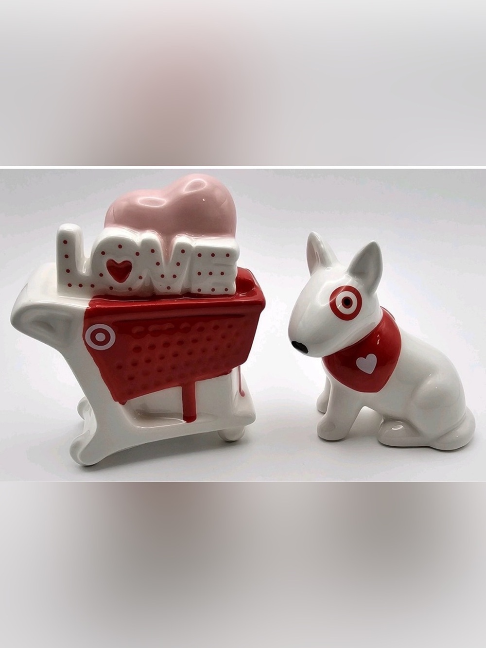Target Spritz Valentine's Ceramic Cart & Bullseye Dog 2025 for Valentine's Day‎